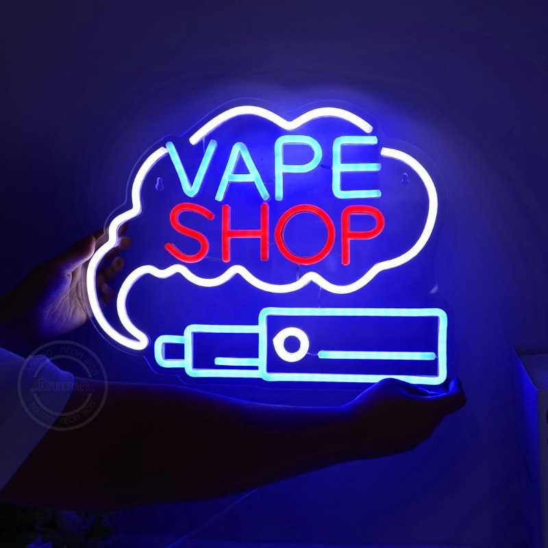Led vape shop fumaça sinal de  - Vaping Store avaliação e preço