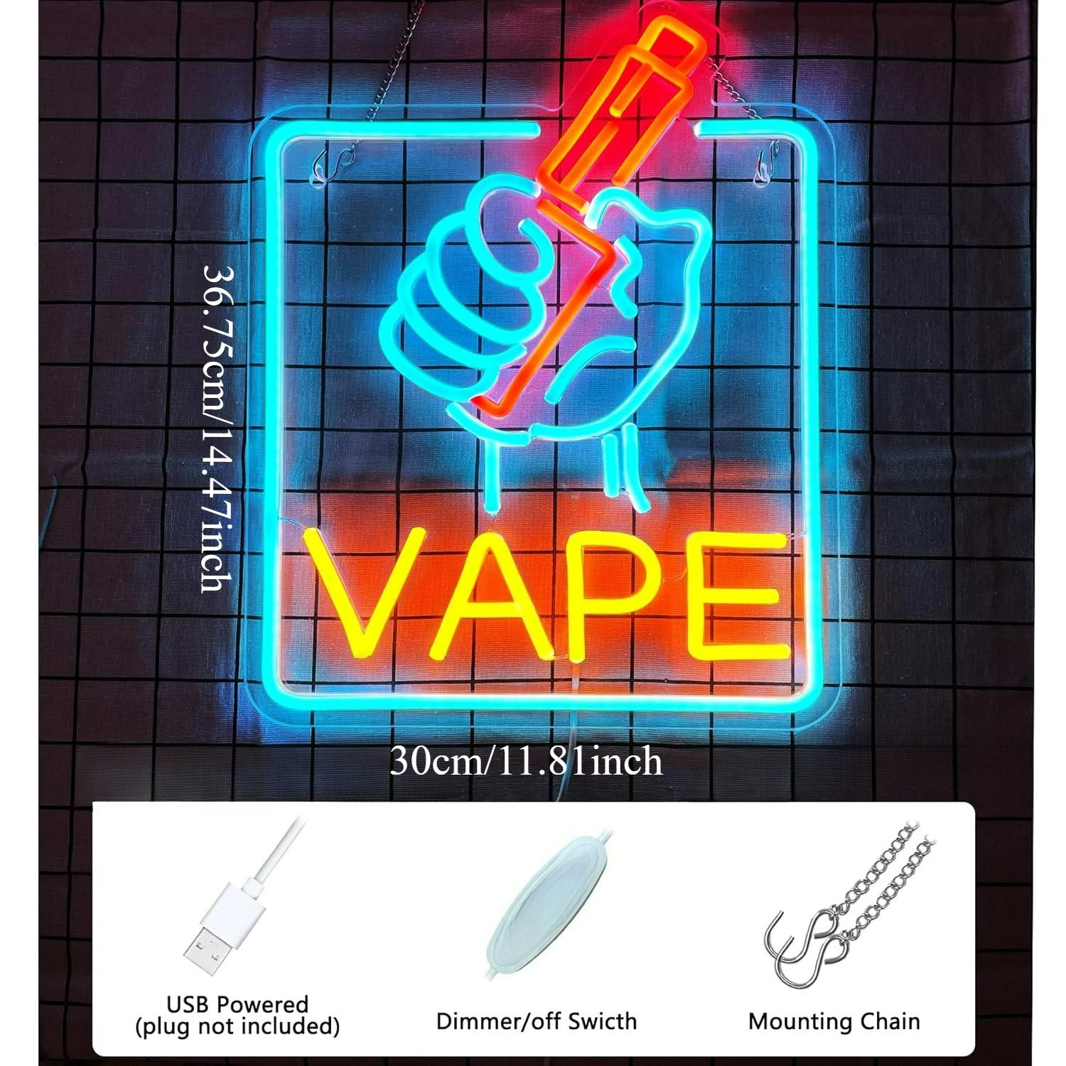Letreiro Neon VAPE com Luzes L - Vaping Store avaliação e preço