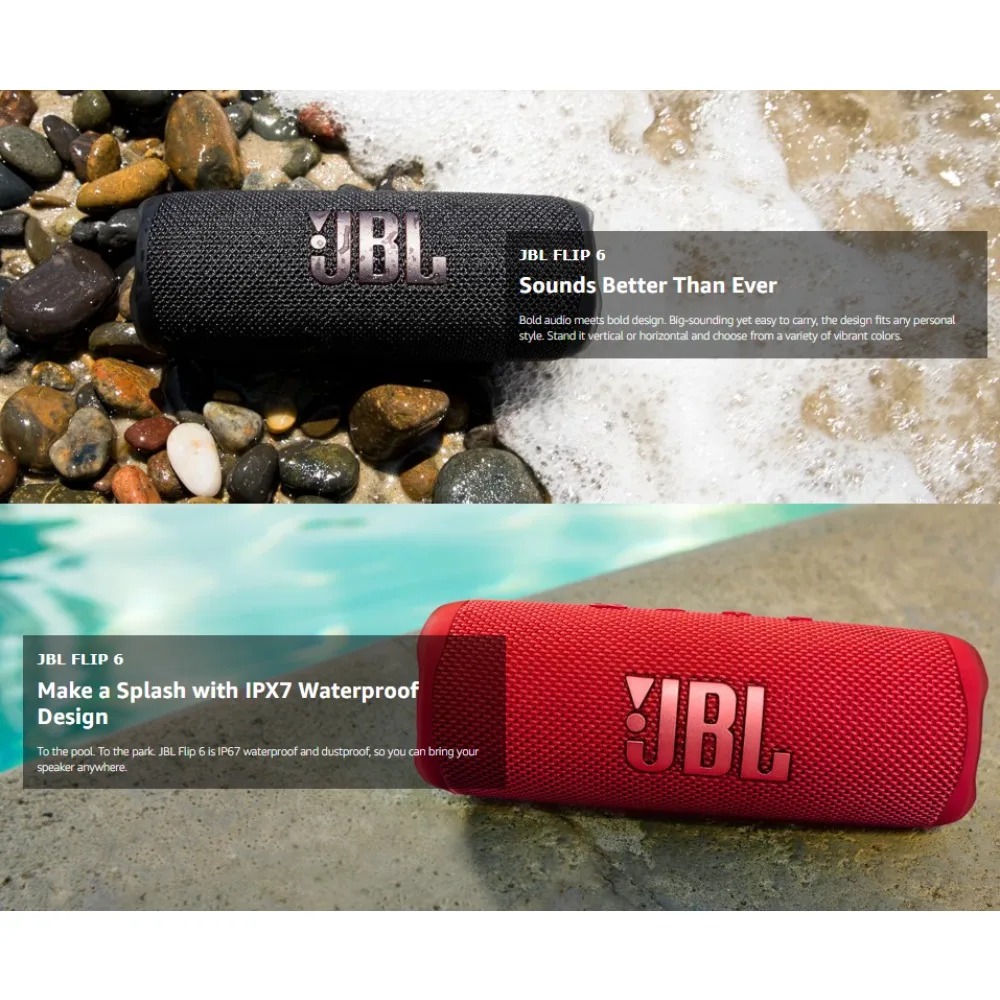 Coluna Bluetooth JBL FLIP6 par - Jbl Speaker Flip 6 avaliação e preço